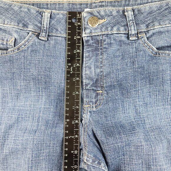 Riders by Lee Mid Rise Bootcut Jeans Womens 12M Curvy Blue Stretch Classic Denim - Picture 6 of 10